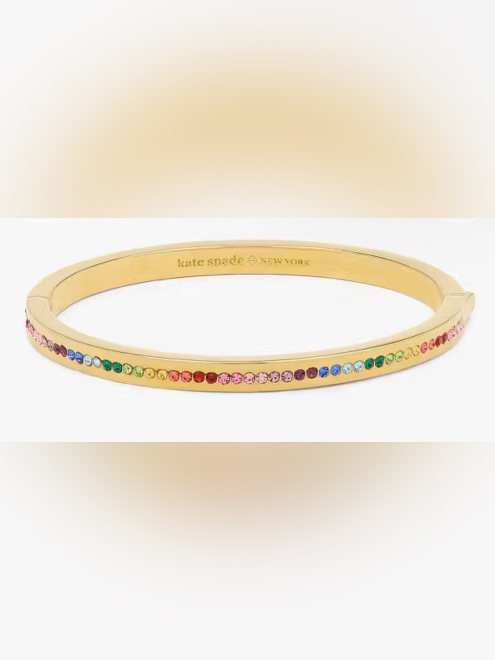 $99 Kate Spade ♠️ Ring It Up Pave Bangle Jewerly Gold Tone Crystals NWT